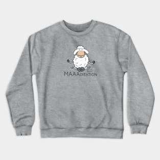 Sheep - wordplay - Meditation Crewneck Sweatshirt